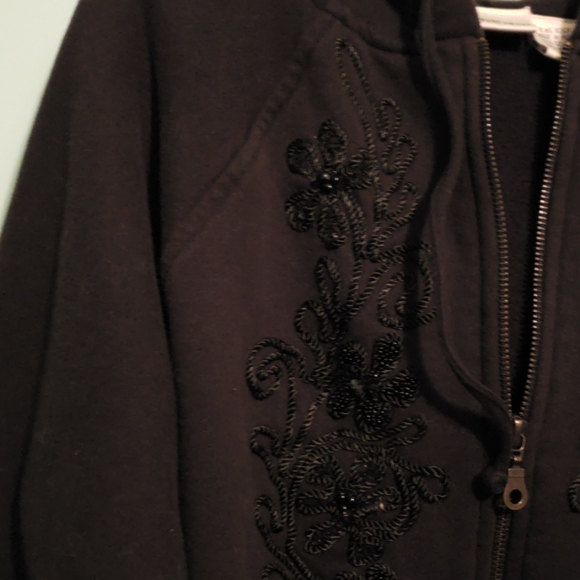 Hoodie Sweat Jacket Embellished - Picture 3 of 8